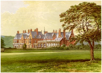 Hutton Hall, Yorkshire, casa della famiglia Pease, c. 1880