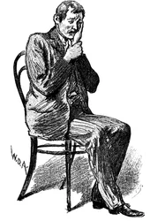 Soggetto ipnotico che soffre di mal di denti immaginario, 1891