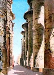 Sala ipostila, Tempio di Karnak, Luxor, Egitto, XX secolo