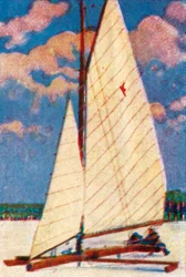 Yachting sul ghiaccio in Svezia, c1928