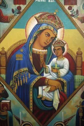Icona nel mausoleo di Beta Maryam, Addis Abeba, Etiopia