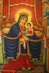 Icona nel mausoleo di Beta Maryam, Addis Abeba, Etiopia