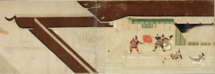 Racconto illustrato della guerra civile di Heiji La visita imperiale a Rokuhara 1 rotolo, XIII secolo