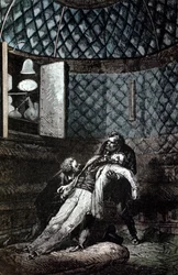 Illustrazione da Dalla Terra alla Luna di Jules Verne