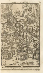 Illustrazione da De re metallica libri XII di Georgius Agricola