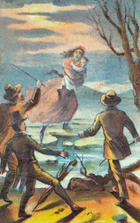 Illustrazione da un poster pubblicitario di una produzione teatrale di La capanna dello zio Tom, 1870