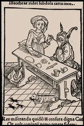 Illustrazione al libro La nave dei folli di Sebastian Brant, 1497