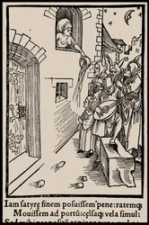 Illustrazione al libro La nave dei folli di Sebastian Brant, 1497