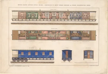 Carrozza salone imperiale, ferrovia Nikolayevsky, 1868
