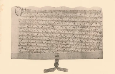 Atto di vendita di terreno, firmato da Guy Fawkes, inizio XVII secolo, 1901