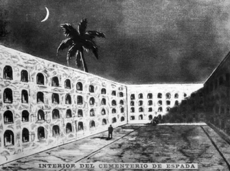 Dentro il cimitero spagnolo, XIX secolo, 1920