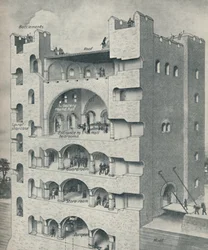Dentro il Donjon di un castello normanno