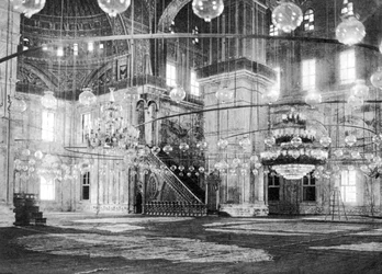 Interno della Moschea di Muhammad Ali alla Cittadella di Saladino, Il Cairo, Egitto