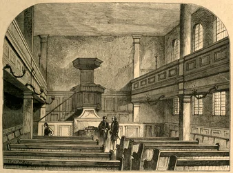 Interno della Cappella Morava in Fetter Lane, 1897