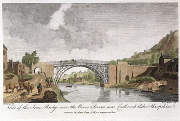 Ponte di ferro sul Severn a Ironbridge, Coalbrookdale, Inghilterra, costruito nel 1779