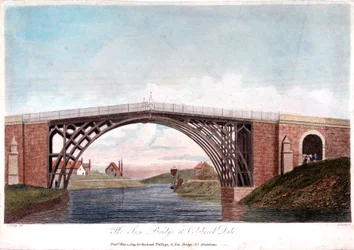 Ponte di ferro sul Severn a Ironbridge, Coalbrookdale, Inghilterra, costruito 1779-1809