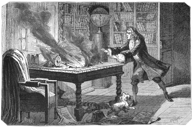 Isaac Newton, scienziato e matematico inglese, 1874