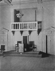 Dettaglio del Rinascimento italiano nella Sala della Loggia del Tempio Massonico, Birmingham, Alabama, 1924