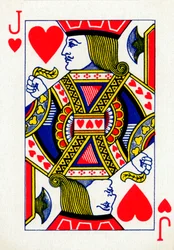 Fante di cuori da un mazzo di carte da gioco Goodall & Son Ltd., c1940