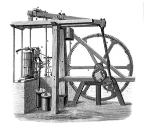 Prototipo di macchina a vapore Old Bess di James Watt, ca. 1778