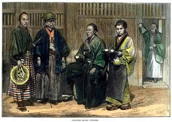 Ufficiali di scorta giapponesi, 1874