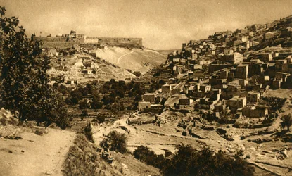 Gerusalemme - Valle di Cedron, Siloam e Mura della Città, c1918-c1939