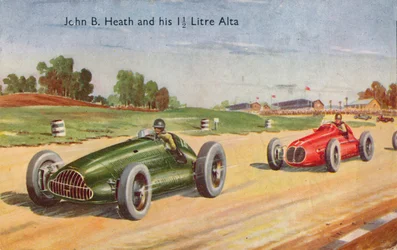 John B. Heath e la sua 1 1/2 Litre Alta, c1953