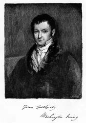 John Byrom, scrittore e poeta inglese del 18° secolo nato a Manchester, 1821