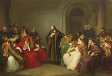 Jan Hus davanti al Concilio di Costanza, fine XIX secolo