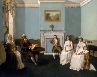 John Middleton con la sua famiglia nel suo salotto, c1796