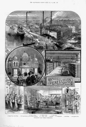 Fabbrica di sapone Joseph Crosfield & Sons a Bank Quarry, Warrington, Cheshire, 1886