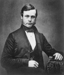 Joseph Lister, chirurgo inglese e pioniere della chirurgia antisettica, c1855