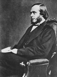 Joseph Lister, chirurgo inglese e pioniere della chirurgia antisettica, c1867