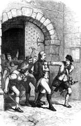 Joshua Huddy condotto dalla prigione per essere impiccato, 1782 c1880