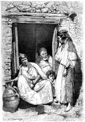 Gruppo familiare Kabyle, Algeria, c1890