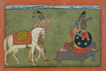 Kalki Avatar, la futura incarnazione di Visnù, ca. 1700-1710.