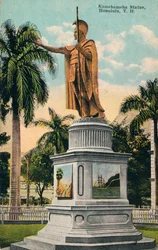 Statua di Kamehameha, Honolulu, Hawaii, c1920