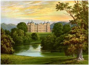 Kimberley Hall, Norfolk, casa del conte di Kimberley, circa 1880