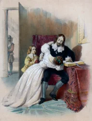 Re Carlo I 1600-1649 che si separa dai suoi figli, 1838