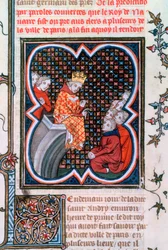 Re Carlo di Navarra che predica, 1375-1379
