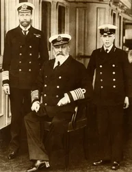 Re Edoardo VII con suo figlio Giorgio, Principe di Galles, e il nipote Principe Edoardo