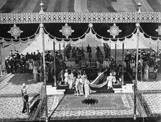 Re Giorgio V e la Regina Maria al Delhi Durbar, India, 1911