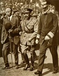 Re Giorgio V assiste a una partita di baseball a Stamford Bridge, Londra, 1935