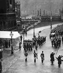 Processione funebre di Re Giorgio V a Westminster Hall, Londra, 1936