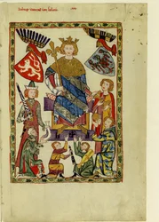 Re Venceslao II di Boemia dal Codex Manesse, tra il 1305 e il 1340