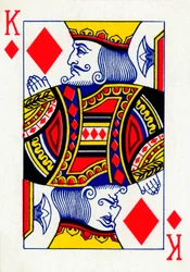 Re di Quadri da un mazzo di carte da gioco Goodall & Son Ltd., c1940