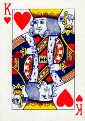 Re di Cuori da un mazzo di carte da gioco Goodall & Son Ltd., c1940