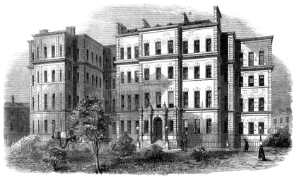 Kings College Hospital, Portugal Street, Lincolns Inn, Londra, c1860s