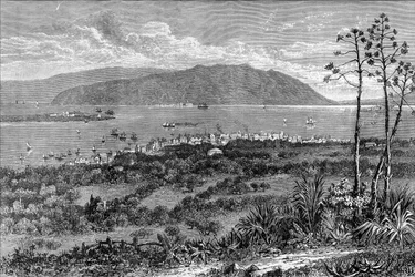 Porto di Kingston, Giamaica, c1880