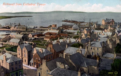 Kirkwall dalla torre della Cattedrale, Orkney, Scozia, XX secolo